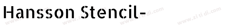 Hansson Stencil字体转换